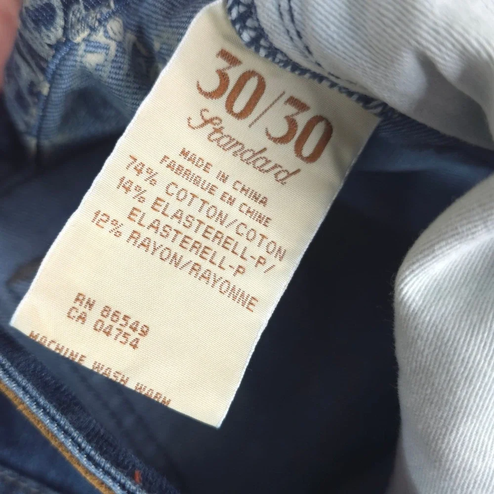Tommy Bahama Standard Jeans Men 30x26.5 Blue Stretch Cotton Blend Denim